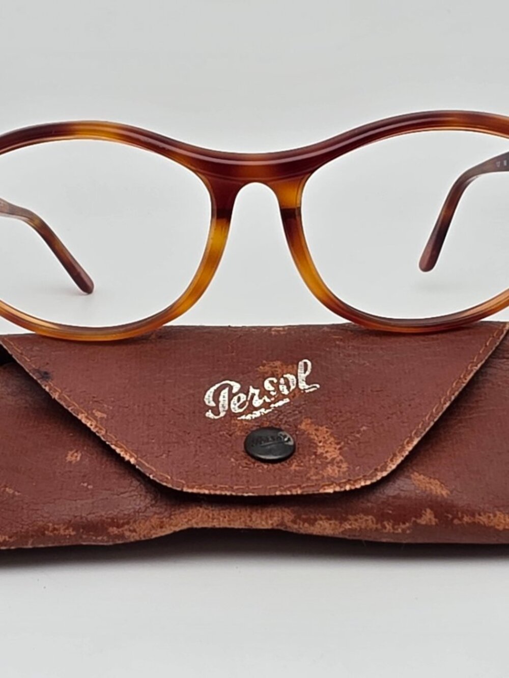 Persol 58230/00 96 Blonde Tortoise Terminator Sunglasses Frame w Case Italy 64mm